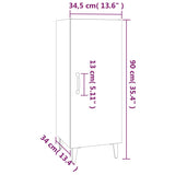 vidaXL Buffet Blanc 34,5x34x90 cm Bois d'ingénierie