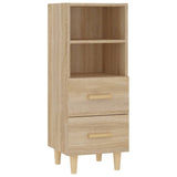 vidaXL Buffet Chêne fumé 34,5x34x90 cm Bois d'ingénierie