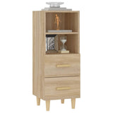 vidaXL Buffet Chêne fumé 34,5x34x90 cm Bois d'ingénierie