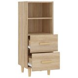 vidaXL Buffet Chêne fumé 34,5x34x90 cm Bois d'ingénierie