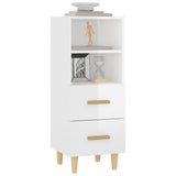 vidaXL Buffet Chêne fumé 34,5x34x90 cm Bois d'ingénierie