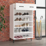 vidaXL Armoire à chaussures Gris béton 60x35x105 cm Bois d'ingénierie