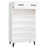 vidaXL Armoire à chaussures Gris béton 60x35x105 cm Bois d'ingénierie