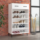 vidaXL Armoire à chaussures Gris béton 60x35x105 cm Bois d'ingénierie