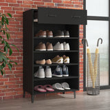 vidaXL Armoire à chaussures Gris béton 60x35x105 cm Bois d'ingénierie
