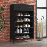 vidaXL Armoire à chaussures Gris béton 60x35x105 cm Bois d'ingénierie