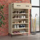 vidaXL Armoire à chaussures Gris béton 60x35x105 cm Bois d'ingénierie