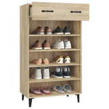 vidaXL Armoire à chaussures Gris béton 60x35x105 cm Bois d'ingénierie