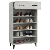 vidaXL Armoire à chaussures Gris béton 60x35x105 cm Bois d'ingénierie