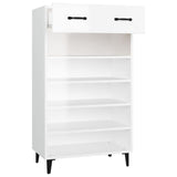 vidaXL Armoire à chaussures Gris béton 60x35x105 cm Bois d'ingénierie