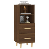 vidaXL Buffet Chêne fumé 34,5x34x90 cm Bois d'ingénierie