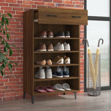 vidaXL Armoire à chaussures Gris béton 60x35x105 cm Bois d'ingénierie
