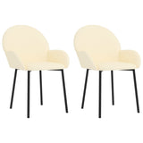 vidaXL Chaises à manger lot de 2 noir similicuir