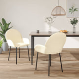 vidaXL Chaises à manger lot de 2 noir similicuir