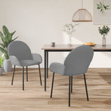 vidaXL Chaises à manger lot de 2 noir similicuir