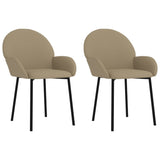vidaXL Chaises à manger lot de 2 noir similicuir