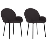 vidaXL Chaises à manger lot de 2 noir similicuir