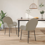vidaXL Chaises à manger lot de 2 Gris clair Velours (plusieurs options disponibles)