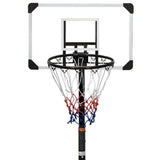 vidaXL Support de basket-ball Transparent 216-250 cm Polycarbonate