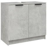 vidaXL Ensemble d'armoires de salle de bain 3 pcs gris béton