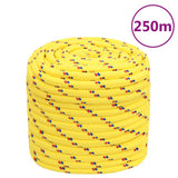 vidaXL Corde de bateau Jaune 16 mm 250 m Polypropylène