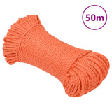 vidaXL Corde de travail orange 3 mm 50 m polypropylène