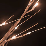 vidaXL Bouleau blanc à LED 672 LED Blanc chaud 400 cm