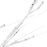 vidaXL Bouleau blanc à LED 672 LED Blanc chaud 400 cm