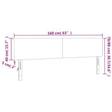 vidaXL Têtes de lit 2 pcs Crème 80x5x78/88 cm Tissu