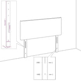 vidaXL Têtes de lit 2 pcs Noir 90x5x78/88 cm Velours
