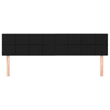vidaXL Têtes de lit 2 pcs Noir 80x5x78/88 cm Tissu