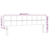 vidaXL Têtes de lit 2 pcs Noir 80x5x78/88 cm Tissu