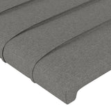vidaXL Têtes de lit 2 pcs Gris foncé 90x5x78/88 cm Tissu