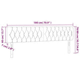 vidaXL Têtes de lit 2 pcs Taupe 90x7x78/88 cm Tissu