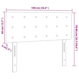 vidaXL Tête de lit Rose 100x5x78/88 cm Velours