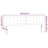 vidaXL Têtes de lit 2 pcs Gris 80x5x78/88 cm Similicuir