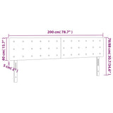 vidaXL Têtes de lit 2 pcs Gris foncé 100x5x78/88 cm Velours