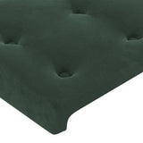 vidaXL Têtes de lit 2 pcs Vert foncé 100x5x78/88 cm Velours