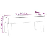 vidaXL Banc Crème 70x30x30 cm Tissu
