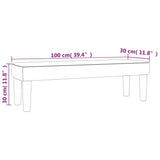 vidaXL Banc Noir 100x30x30 cm Velours