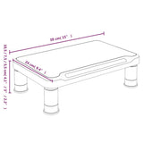 vidaXL Support de moniteur Noir 38x24x10,5 cm