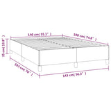 vidaXL Cadre de lit Blanc 140x190 cm Similicuir
