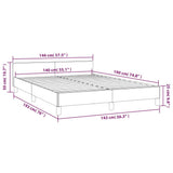 vidaXL Cadre de lit avec tête de lit Bleu 140x190 cm Tissu