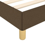 vidaXL Cadre de lit avec tête de lit Marron foncé 160x200 cm Tissu