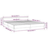 vidaXL Cadre de lit avec tête de lit Marron foncé 160x200 cm Tissu