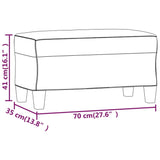 vidaXL Banc Gris 70x35x41 cm Similicuir