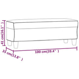 vidaXL Banc Gris 70x35x41 cm Similicuir
