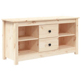 vidaXL Meuble TV Noir 103x36,5x52 cm Bois de pin massif