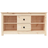 vidaXL Meuble TV Noir 103x36,5x52 cm Bois de pin massif