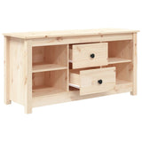 vidaXL Meuble TV Noir 103x36,5x52 cm Bois de pin massif
